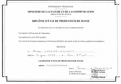 Diplôme d'Etat professeur de danse contemporaine